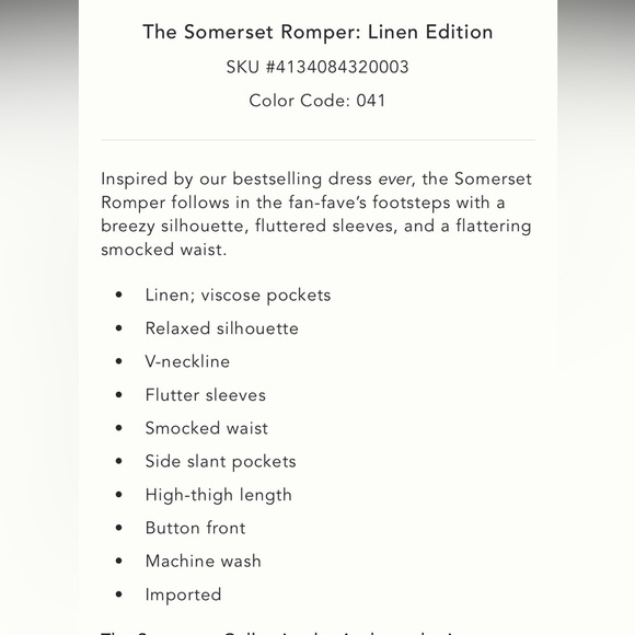 NWT new medium Anthropologie Somerset linen romper shorts navy blue - Picture 4 of 16